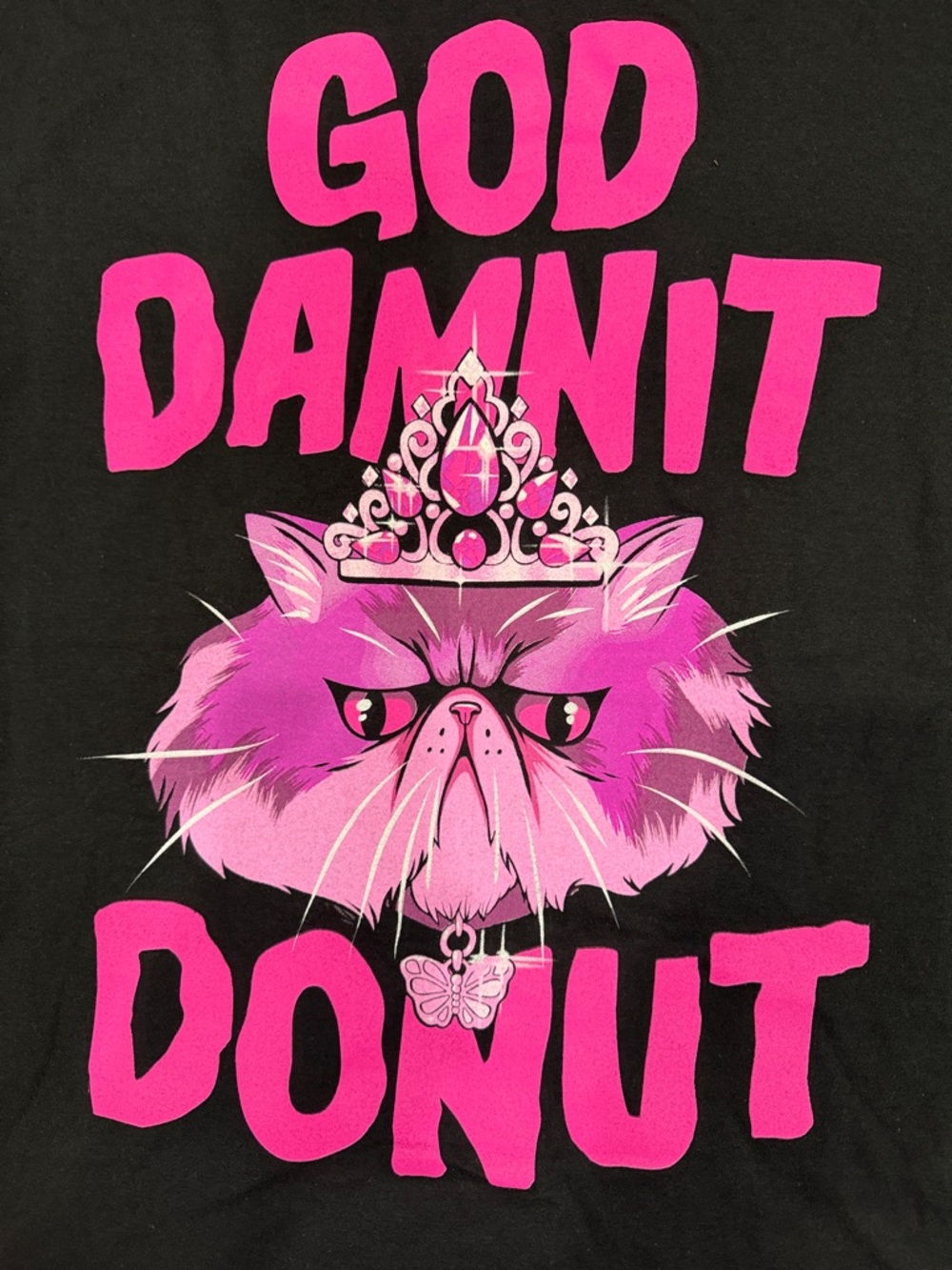 Ripple Junction Dungeon Crawler Carl God Damnit Donut Cat Tee Men’s Size Large - Picture 2 of 3